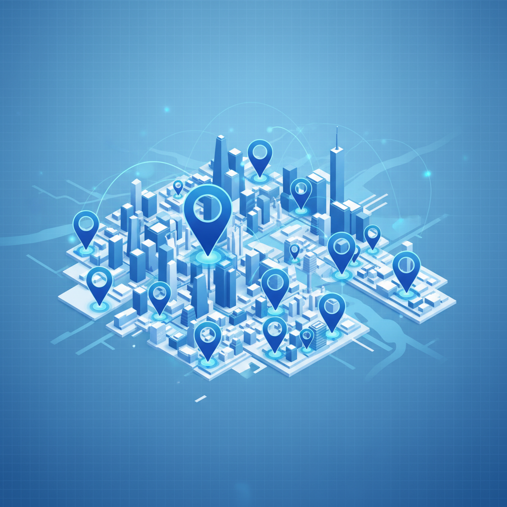 Map showing adult day care facility locations across American city